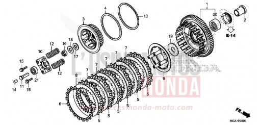 EMBRAYAGE CB500XAF de 2015